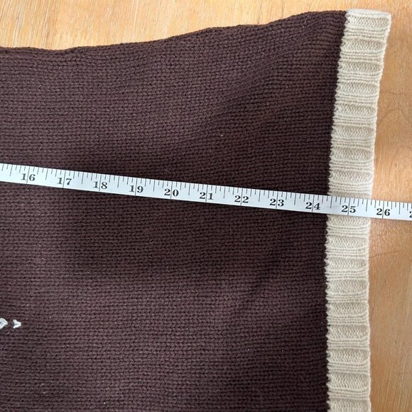 Vintage Bogner Sweater Womens S Brown Quarter Zip Wool Cashmere Fair Isle Ski - Picture 8 of 8